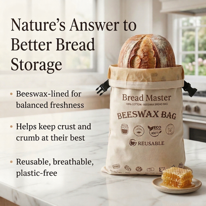 Premium 100% Cotton-Beeswax Bread Bags