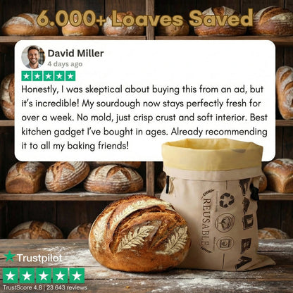 Premium 100% Cotton-Beeswax Bread Bags